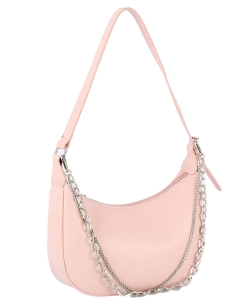 Fashion Chain Link Hobo Shoulder Bag GLE-0138 BLUSH